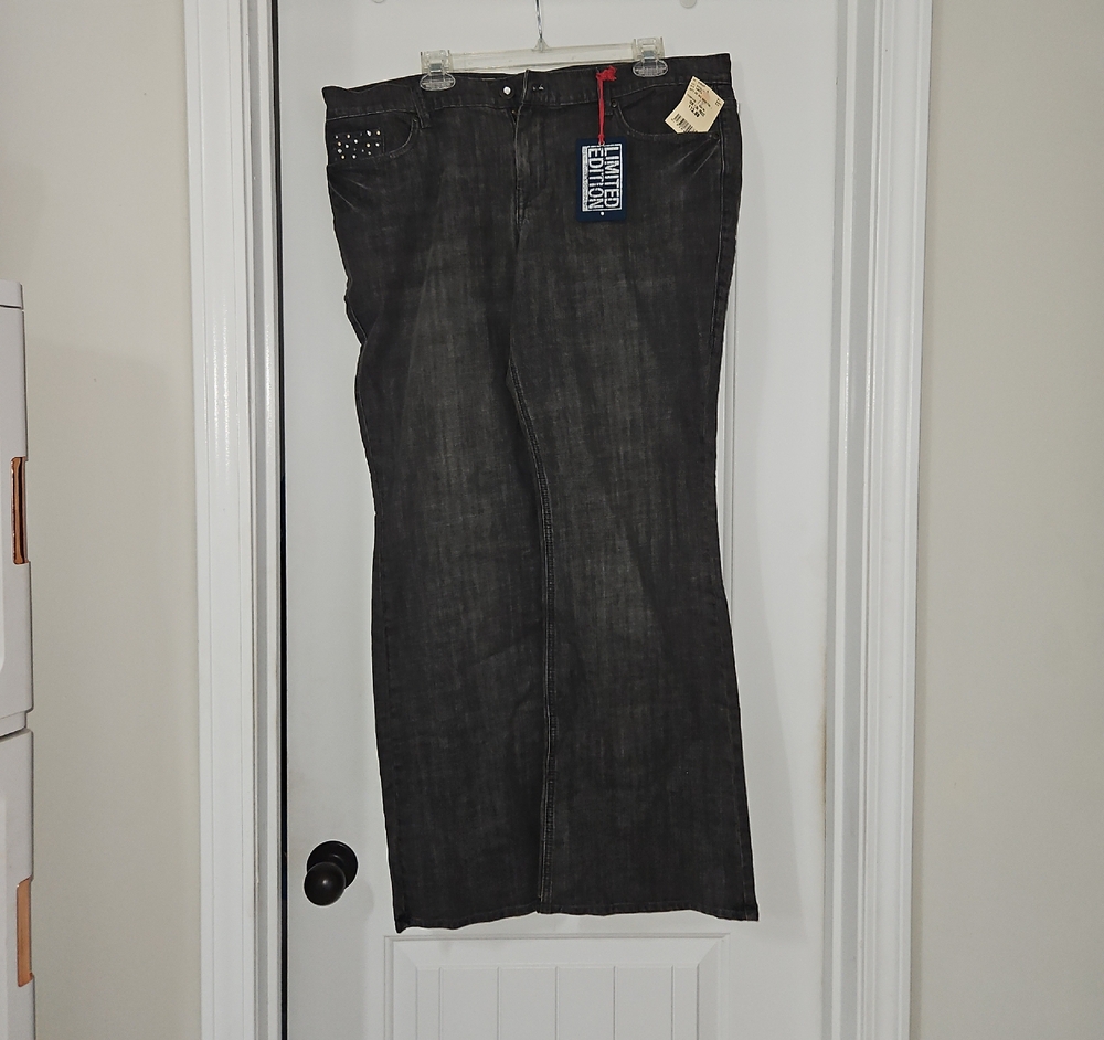 New York & Company Black Wide Leg Jeans - Flare Style